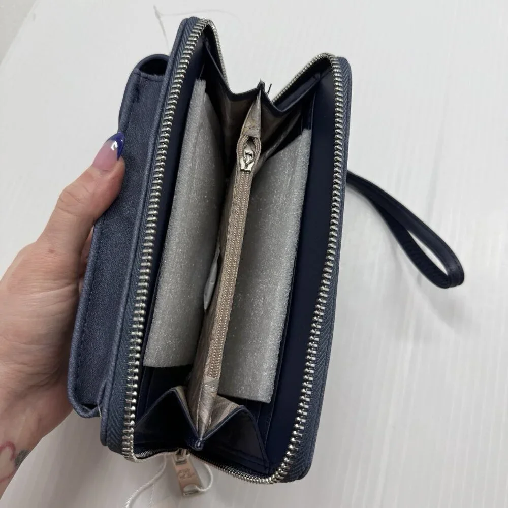 CXL Christian Lacroix Denim Phone Crossbody Wristlet Wallet NWT Indigo Travel